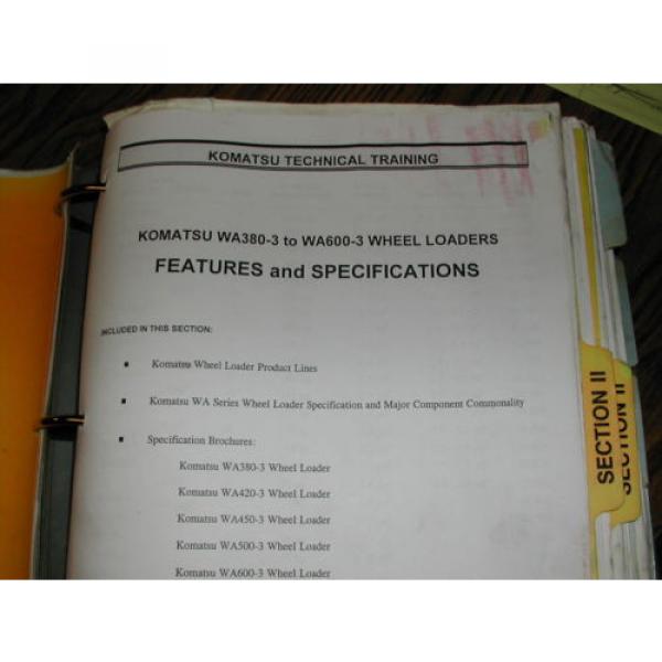 Komatsu WA380-3 420 450-3 WA600-3 SERVICE SHOP REPAIR MANUAL WHEEL LOADER GUIDE #2 image