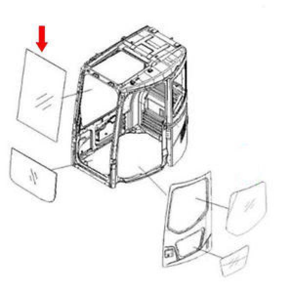 22B-54-17931 Front Upper Glass For Komatsu Excavator PC228US-3-KU PC228US-3-W1 #1 image