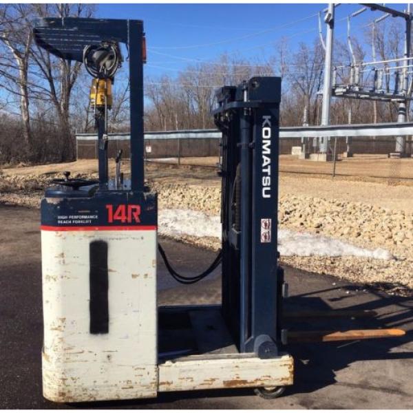 1998 Komatsu 3000lb Electric Reach Mast Forklift #3 image