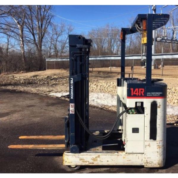 1998 Komatsu 3000lb Electric Reach Mast Forklift #4 image