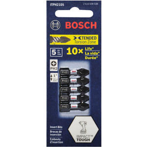 BOSCH Impact Tough Insert - 5 Piece Phillips Screwdriver Bit Set - 25mm PH2 #1 image