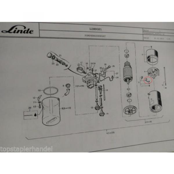 Kohlebürstensatz Pumpenaggregat Linde Nr. 0039718102 Typ T, L, N BR149,362,379 #2 image