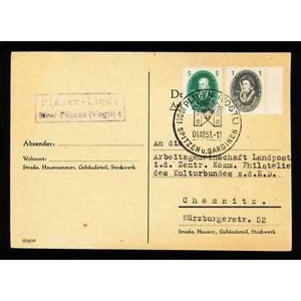 132907) DDR Landpostbeleg Plauen Linde +ber Plauen #1 image