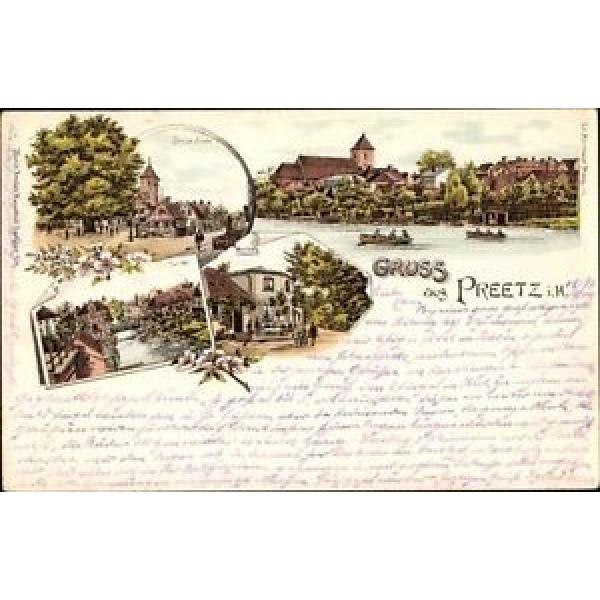 Litho Preetz in Schleswig Holstein, Große Linde, Lange Brücke,... - 1369724 #1 image