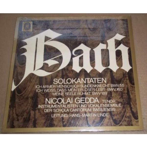 Gedda/Linde BACH Solo Cantatas No.55, 160 &amp; 189 - Odeon 1C 063-29065 SEALED #1 image