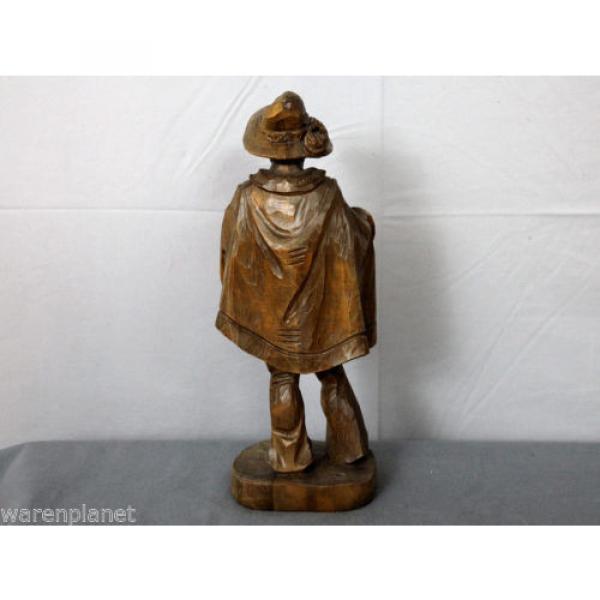 LINDENHOLZ SKULPTUR NACHTWÄCHTER FIGUR LINDE MILTENBERGER HOLZ STUBE 44cm TRACHT #2 image