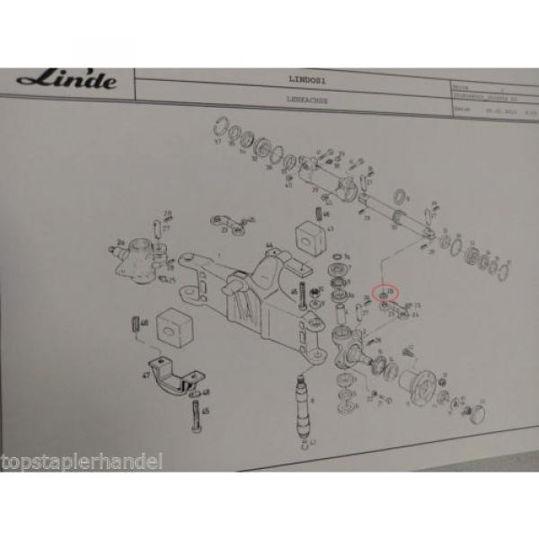 Gasket 26x53x3,4 für Steering axle Linde 0009610431 H20/25/30 E14/16/18/20 etc #4 image