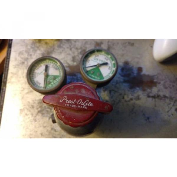 Linde Air Products Prest-O-Lite Type R-412 Vintage Oxygen Regulator Gauges #1 image