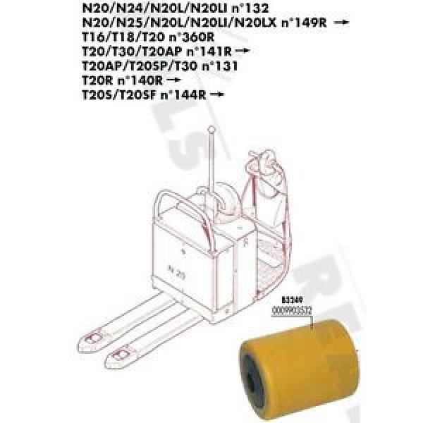 GALET 85 105 110 20 mm TRANSPALETTE FENWICK LINDE N20 N25 N20L &gt;N°149R PIECES #1 image