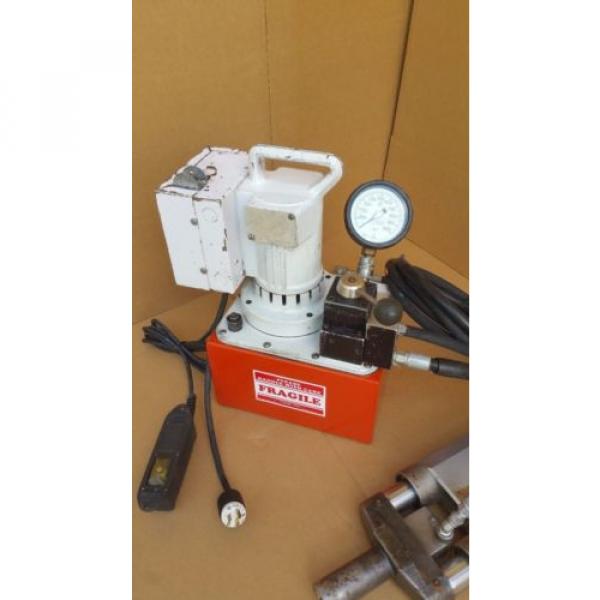 SPX PowerTeam PE550 Hydraulic Pump 10,000 PSI/ 700 Bar w/ Post-Tension Jack #3 image