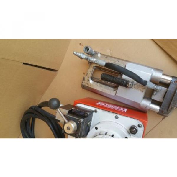 SPX PowerTeam PE550 Hydraulic Pump 10,000 PSI/ 700 Bar w/ Post-Tension Jack #11 image