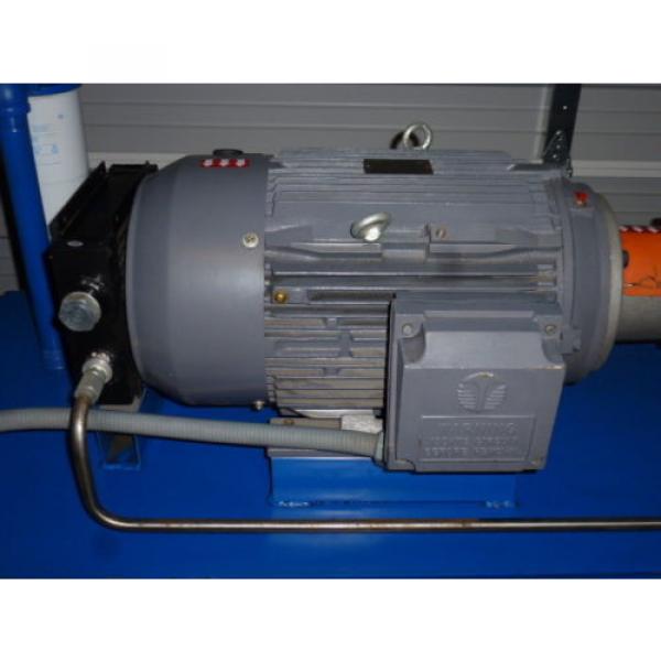 80-GALLON HYDRAULIC POWER UNIT, 20 HP TECHTOP MOTOR, FLUIDYNE PUMP A10V SERIES #6 image