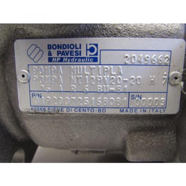 BONDIOLI &amp; PAVESI TANDEM VARIABLE HYDRAULIC PUMP 25-A-R6 BU-81  N/NIB MAKE OFFER #2 image