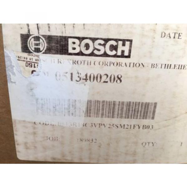 NEW, BOSCH VANE PUMP # 0513400208  3000 PSI  0513R18C3VPV25SM21FYB03 #1 image