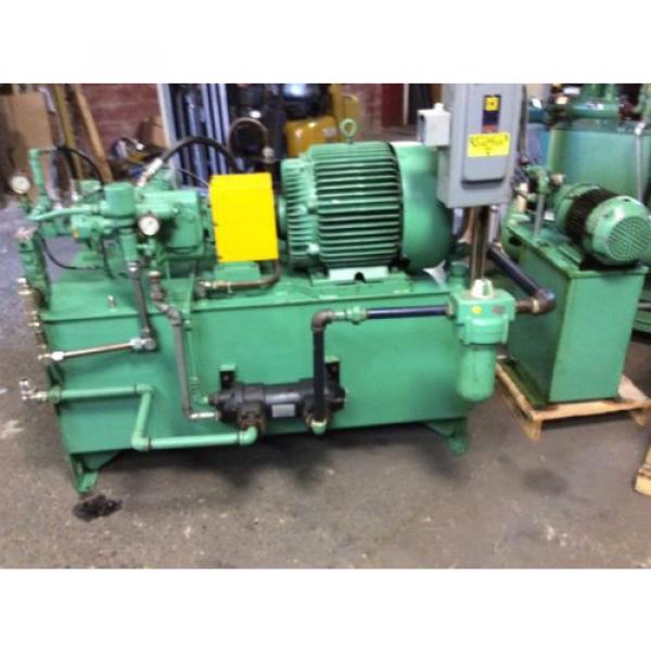 Capitol 40hp hydraulic pump system w/tank, 60#034;-30#034;-22#034;, Vickers pump, see pics #9 image