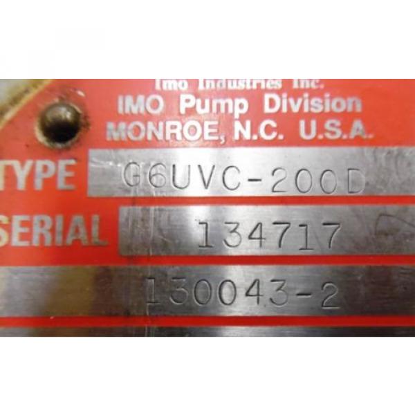 IMO INDUSTRIES INC. HYDRAULIC PUMP G6UVC-200D, 130043-2, 1 GPM, 1500 PSI #2 image