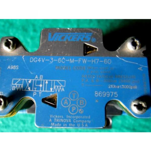 VICKERS HYDRAULIC CONTROL DIRECTIONAL VALVE DG4V-3-6C-M-Fw-H7-60 Origin #2 image