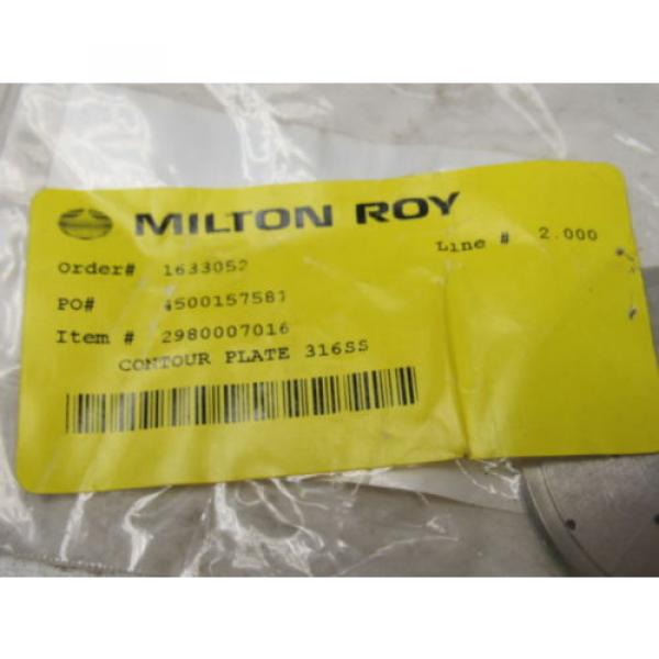 Milton Roy 2980-007-016 Pump SS Contour Plate 2.5&#034; OD X 0.115&#034; Thick #6 image