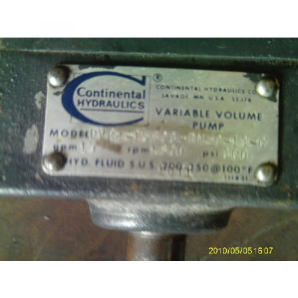 CONTINENTAL HYDRAULICS PVR2-15B03-RM-O-13C VARIABLE VOLUME PUMP #4 image