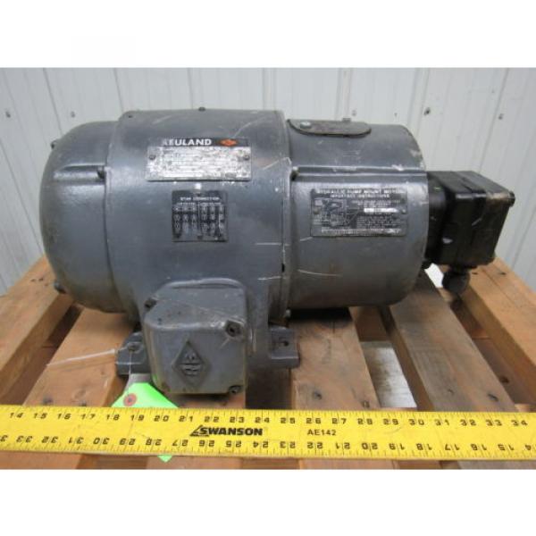 REULAND/VICKERS 2581/ v-235-6-1C-S63-10 5Hp 220/440V 1800Rpm Motor W/Vane Pump #1 image