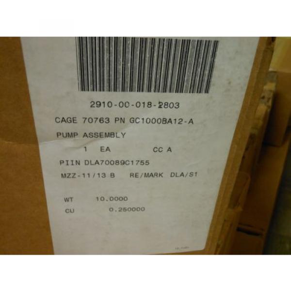 CARTER-REGENT-MOTOR/ John S. BARNES Boost Pump GC-1000B 1/8 hp 3.8 gpm 28V NEW #6 image