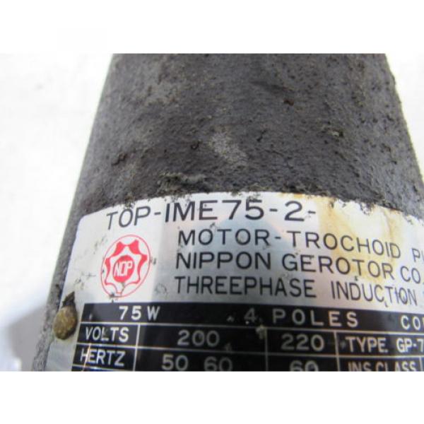 Nippon TOP-IME75-2 Trochoid Pump Hydraulic W/Tank From an Okuma LC20-2SC #10 image