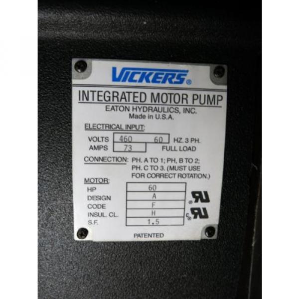 60 HP Vickers Integrated Motor Pump 35 GPM 2500 PSI Hydraulic Power Supply origin #6 image