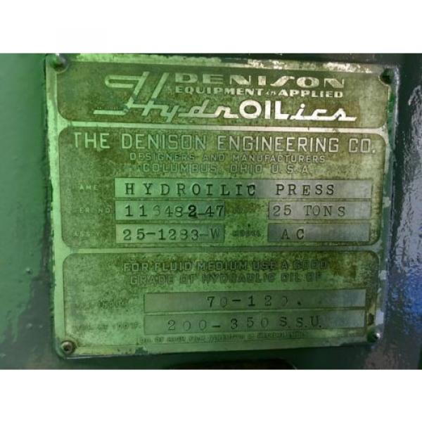 25 Ton Denison Hydraulic Press C Frame #12 image