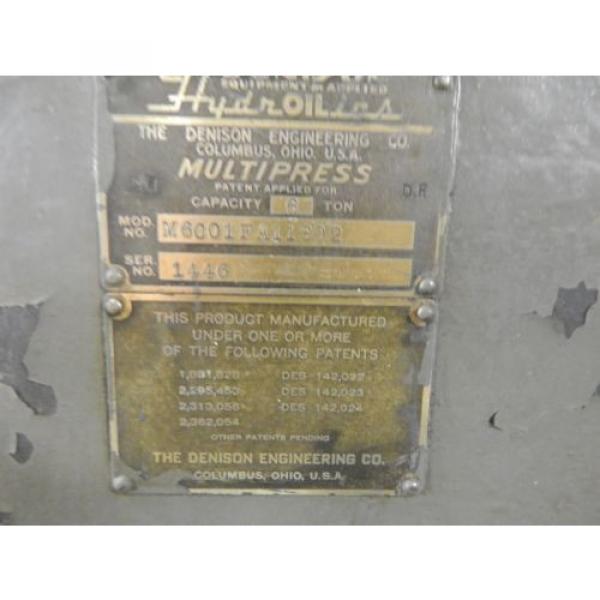 DENISON 6 Ton Hydraulic Multipress # M6C01FA11S02 #6 image