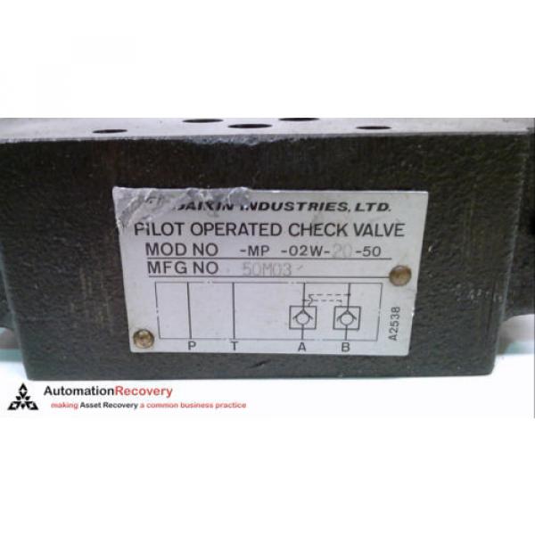 DAIKIN -MP-02W-20-50, HYDRAULIC PILOT OPERATED CHECK VALVE, 02 MPA #228716 #3 image