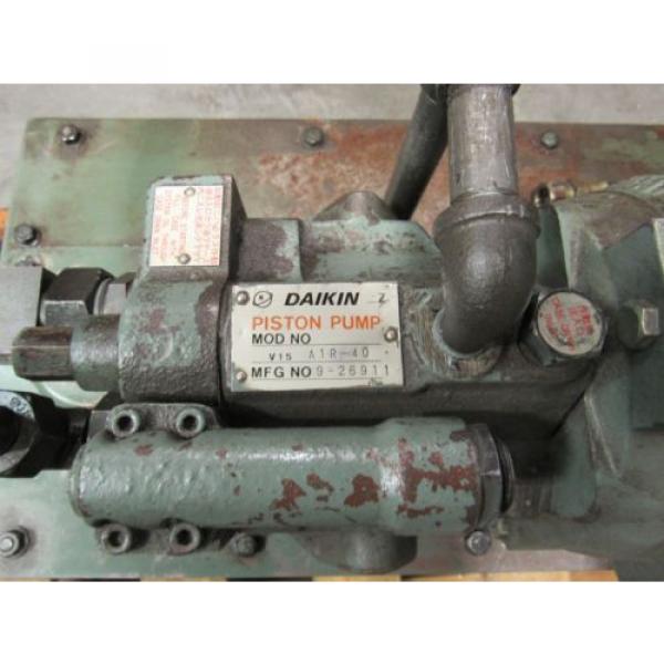 DAIKIN  OIL HYDRAULIC UNIT Y476073 W/ PISTON PUMP V15 A1R-40, MORI SEIKI SL-2 QB #3 image