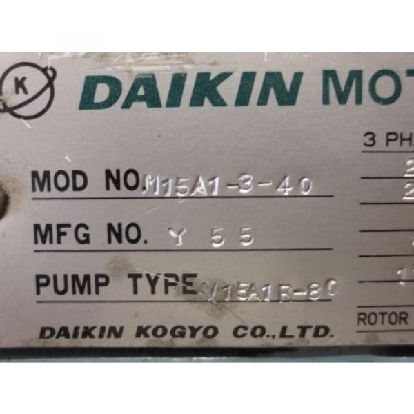 DAIKIN HYDRAULIC OIL MOTOR PUMP M15A1-3-40 PISTON PUMP PVS-1B-16N3-Z-E13 #3 image