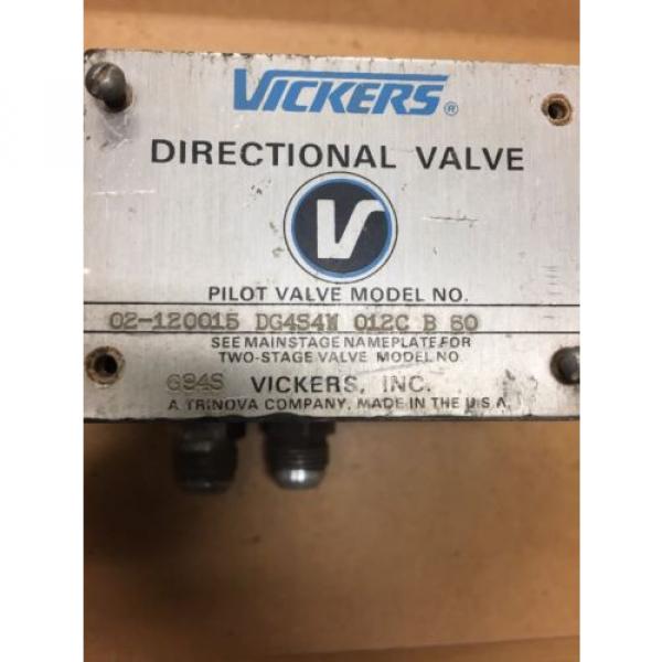 VICKERS DG4S4W-012C-B-60 - 02-120015 Hydraulic Directional Pilot Valve  Loc 92A #2 image