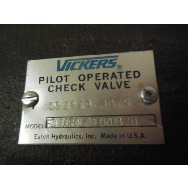 origin Vickers 591513 Hydraulic Pilot Operated Check Valve # F3-DGPC-06-DADB-51 #2 image