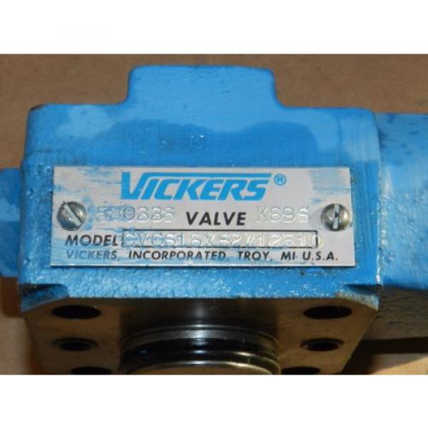 VICKERS HYDRAULIC VALVE MODEL NO CVCS16XS2W12510 #3 image