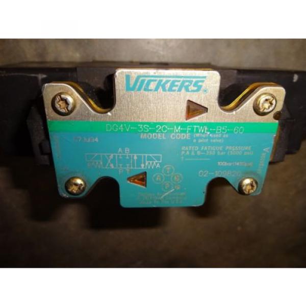 VICKERS DG4V-3S-2C-M-FTWL-B5-60 SOLENOID DIRECTIONAL CONTROL HYDRAULIC VALVE #2 image