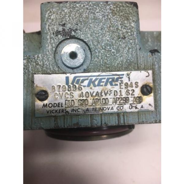 Vickers CVCS-40-D1-S2-10-S20-AP100-AP299-A99 Hydraulic Valve Warranty #2 image