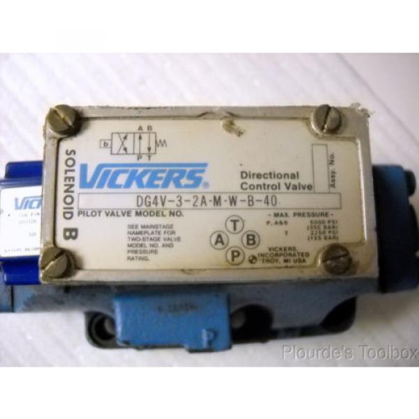 Vickers DG5S-8-2A-M-W-B-20 Two-Stage, Four-Way Directional Hydraulic Valve #4 image