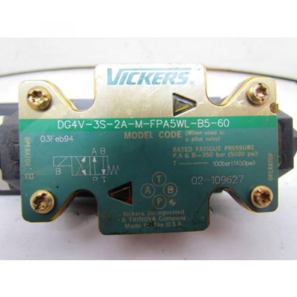 Vickers DG4V-3S-2A-M-FPA5WL-B5-60 Hydraulic Valve 120V 5pin Connector #7 image