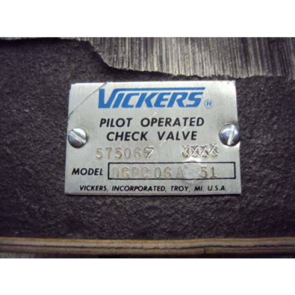 VICKERS PILOT OPERATED CHECK VALVE DGPC 06AB51  USED #6 image