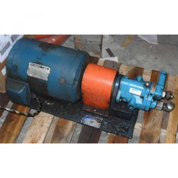 #250 Reliance AC Motor 215T P21G12D-LY 10-HP 230/460V + Vickers PVB5-RSY-21 Pump #1 image