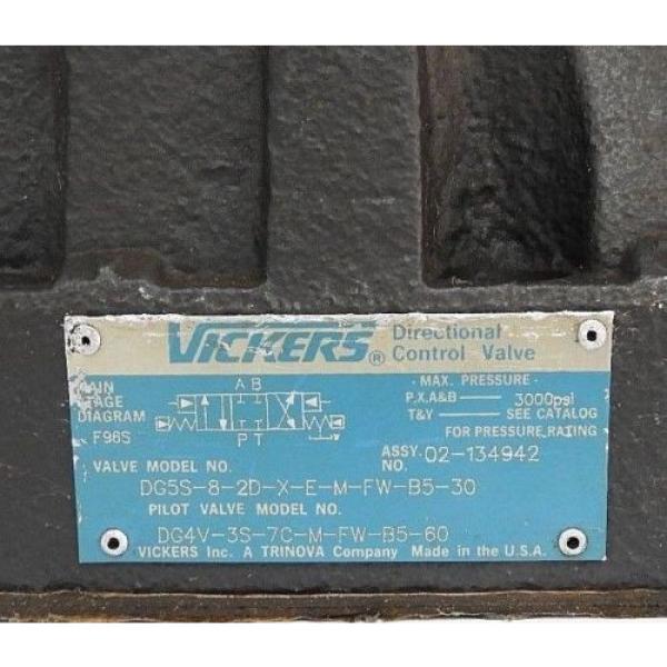 Origin VICKERS DG4V-3S-7C-M-FW-B5-60 PILOT VALVE W/ DG5S-8-2D-X-E-M-FW-B5-30 #5 image