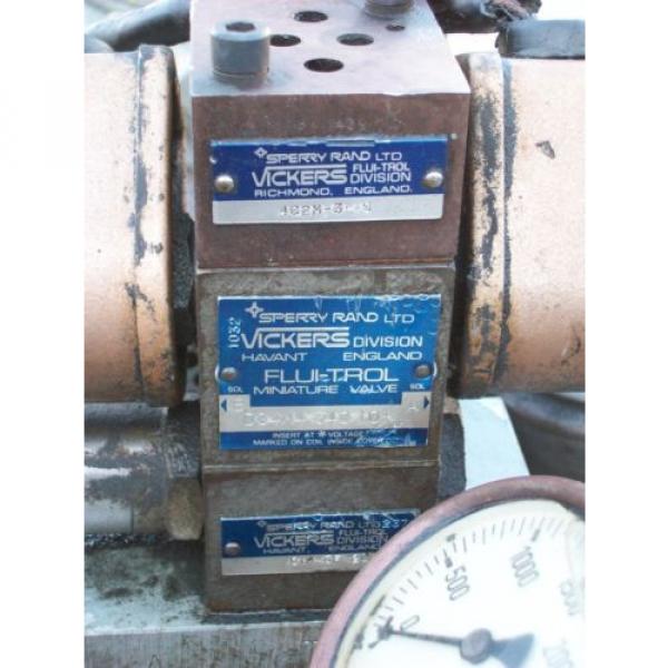 VICKERS HYDRAULIC PUMP POWER UNIT , CHJ0-712-2 #7 image