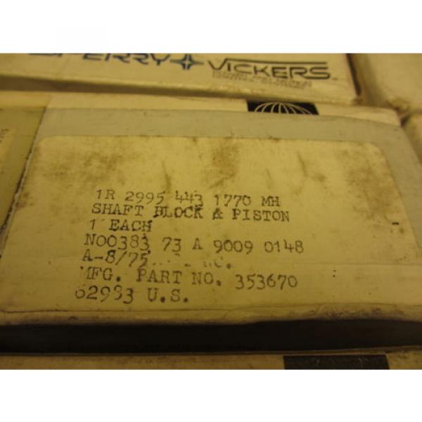 Sperry Vickers Shaft Block amp; Piston Assy Hydraulic Piston Pump NOS Part #353670 #5 image