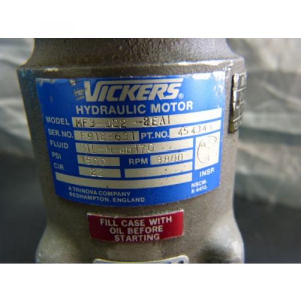 VICKERS HYDRAULIC MOTOR MF3-022-2EAI PRM 3800 PSI 1500 #3 image