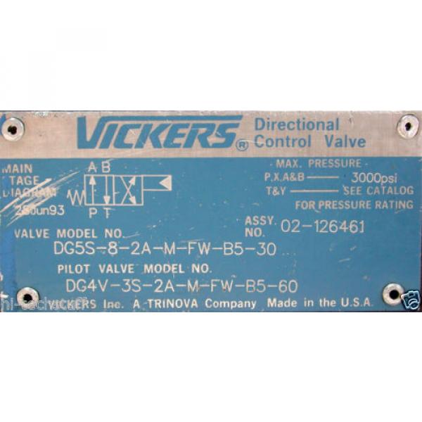 Vickers Solenoid Directional Control Hydraulic Valve DG5S-8-2A-M-FW-B5-30, DG4V #8 image