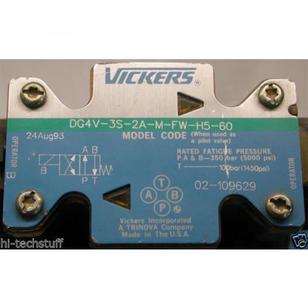 Vickers Solenoid Directional Control Hydraulic Valve DG5S-8-2A-M-FW-B5-30, DG4V #9 image