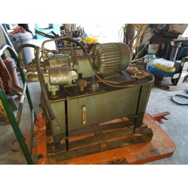 Vickers Hydraulic Power Source / Vickers Pump Model #: PVB10-FRSY-C-11 3 Hp #5 image