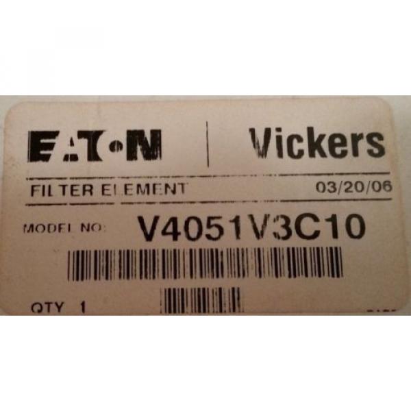 VICKERS Filters Eaton HYDRAULIC FILTER ELEMENT V4051V3C10  NOS #1 image