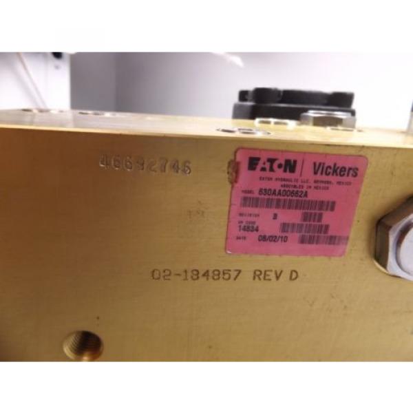 EATON VICKERS HYDRAULIC DIRECTIONAL CONTROL VALVE ACTUATOR MANIFOLD 630AA00662A #5 image